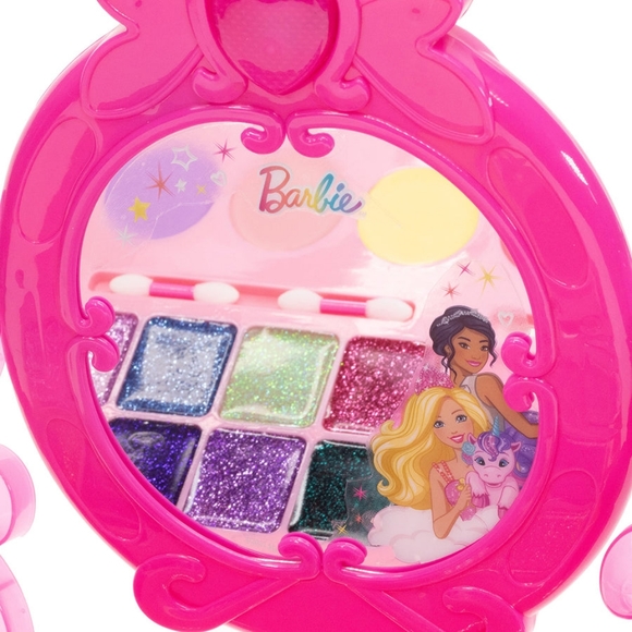 Barbie Cosmetic Vanity Mirror Makeup Set Lights Up Music - Picture 8 of 9